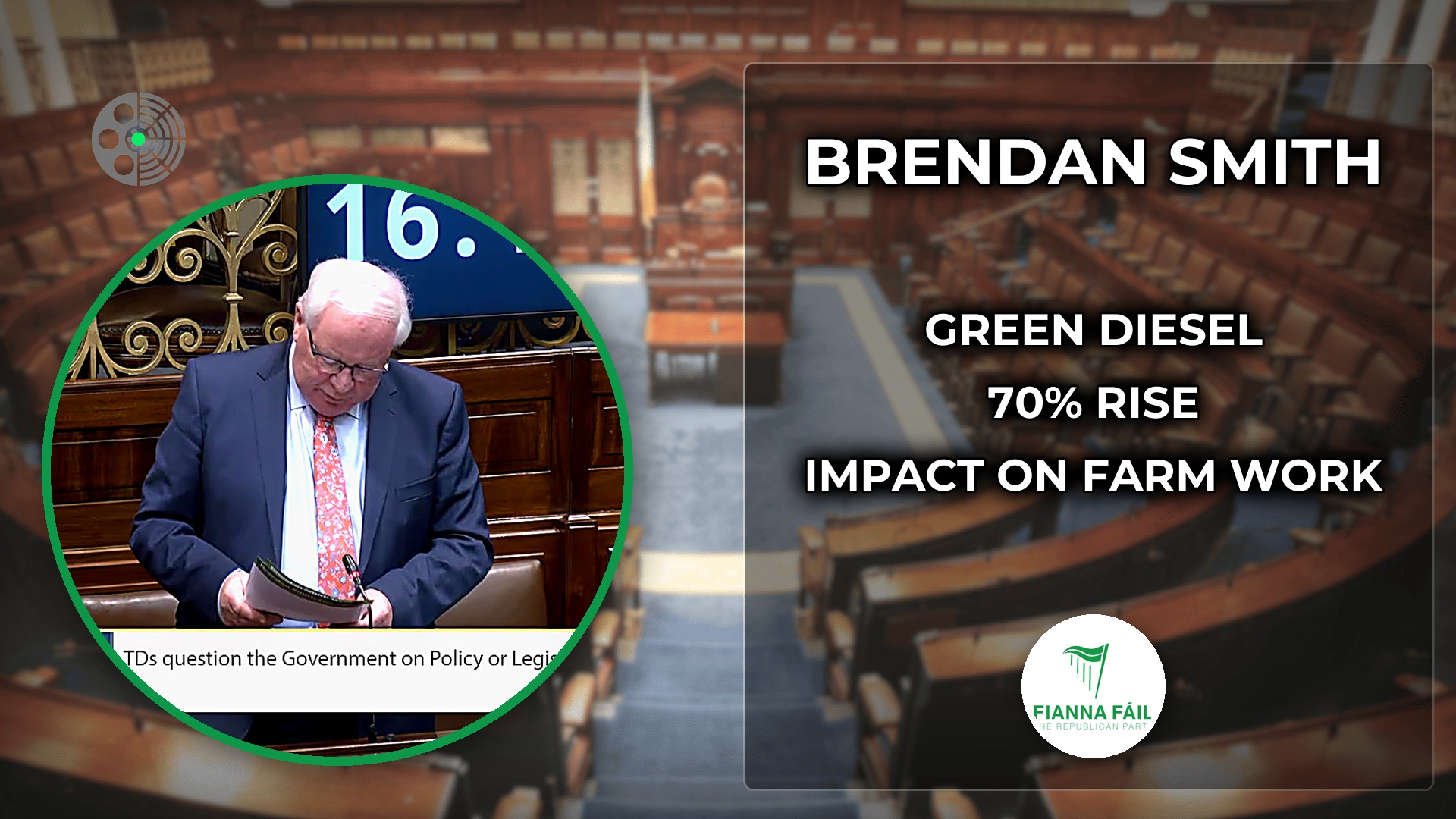 Brendan Smith: Urgent plea over 70% rise in green diesel costs