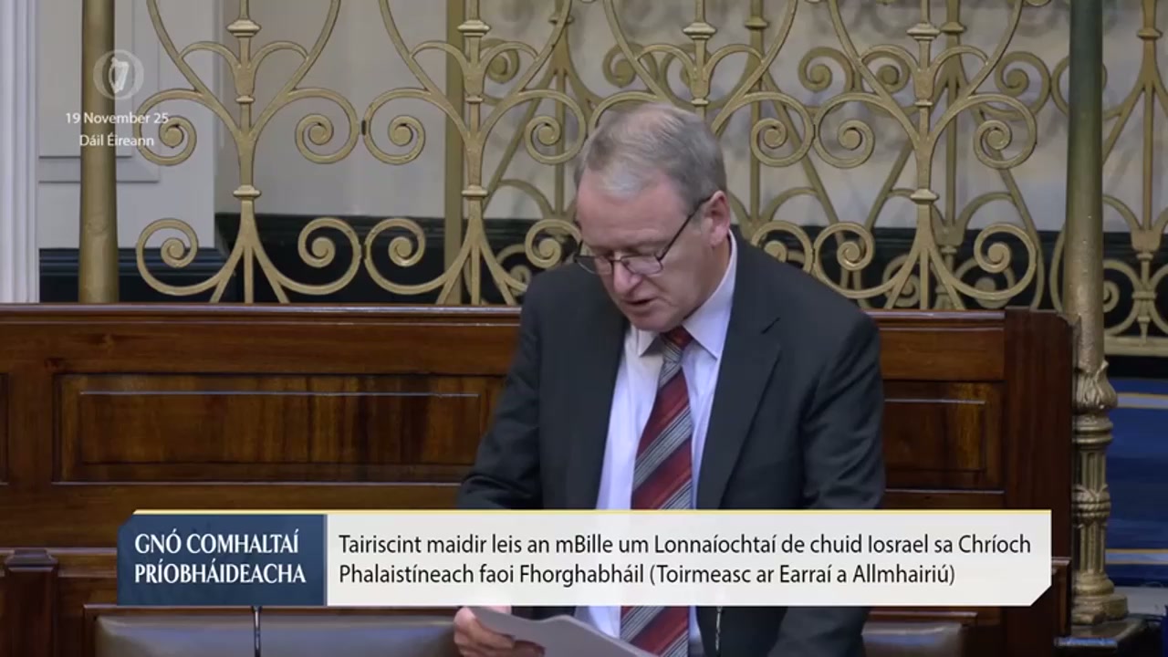 Brian Stanley demands immediate passage of Occupied Territories Bill