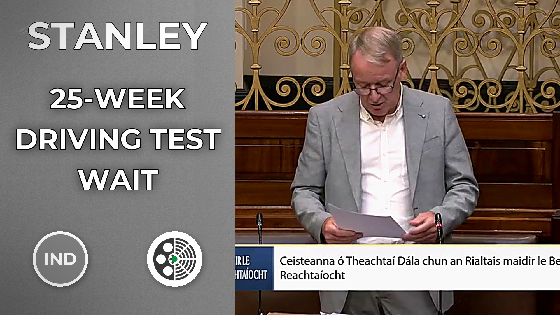 Brian Stanley: 25-week driving test waits and two-stage queue