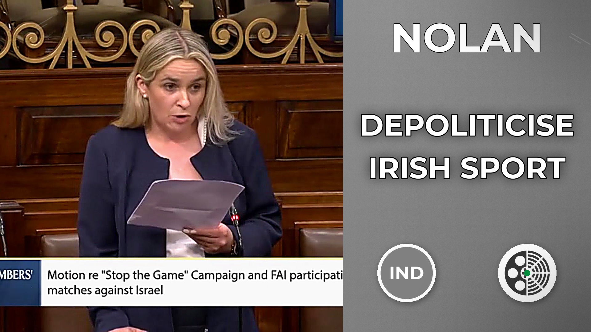 Carol Nolan: Keep Irish Sport Out of Politics
