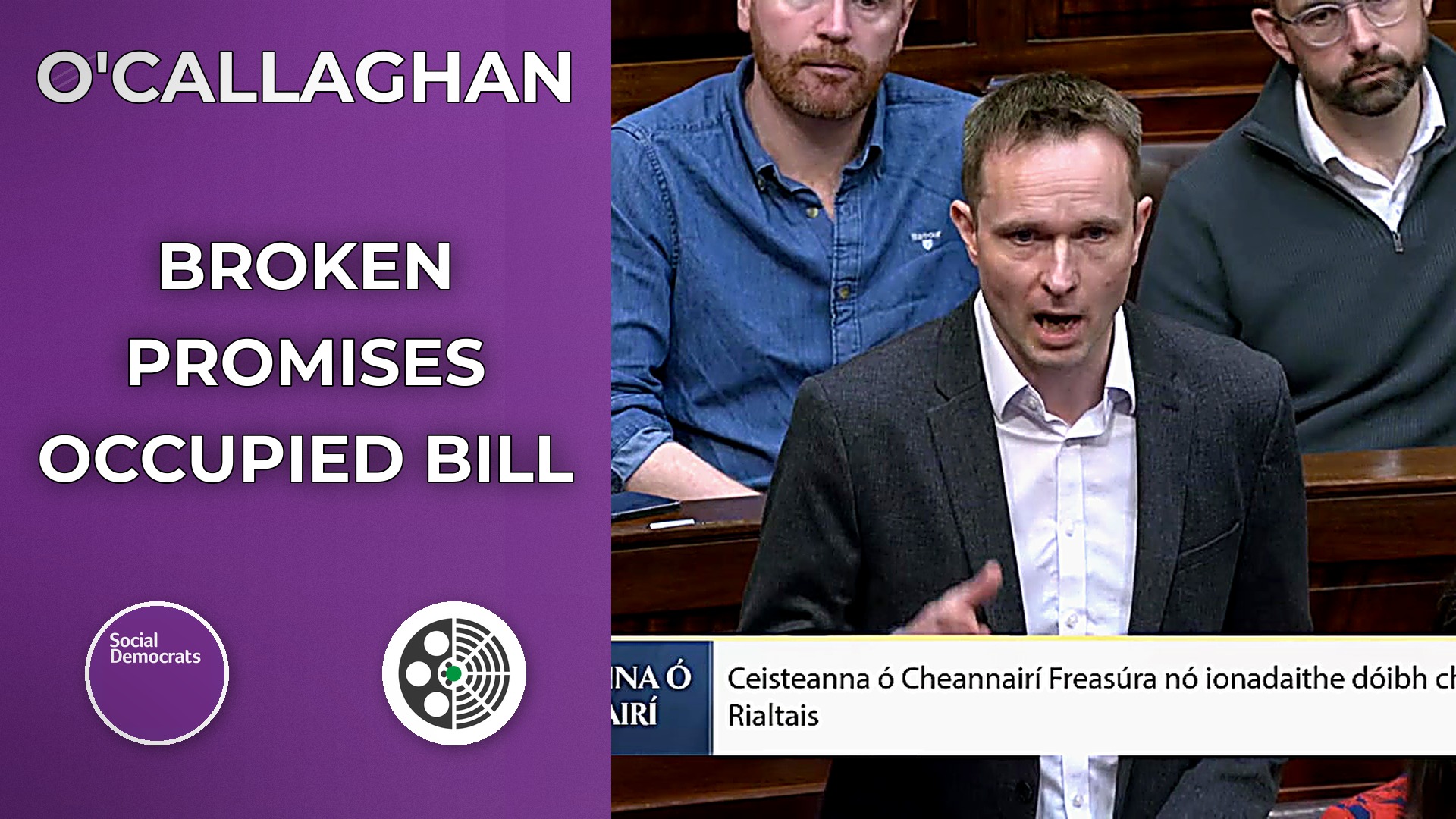 Cian O'Callaghan: Broken Promises, Where is the Occupied Territories Bill?