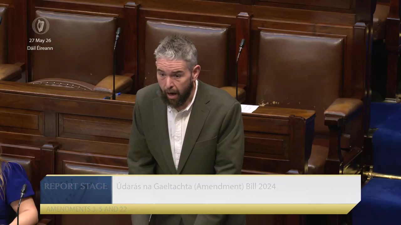 Conor D McGuinness — still from speech: Conor D McGuinness: speech from 27 May 2026 (27.05.2026)