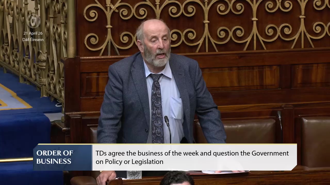 Danny Healy-Rae — moment from remarks: Danny Healy-Rae requested to stay on Committee of Agriculture (21.04.2026)
