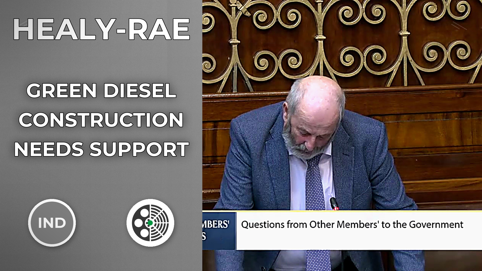 Danny Healy-Rae presses for green diesel support for construction