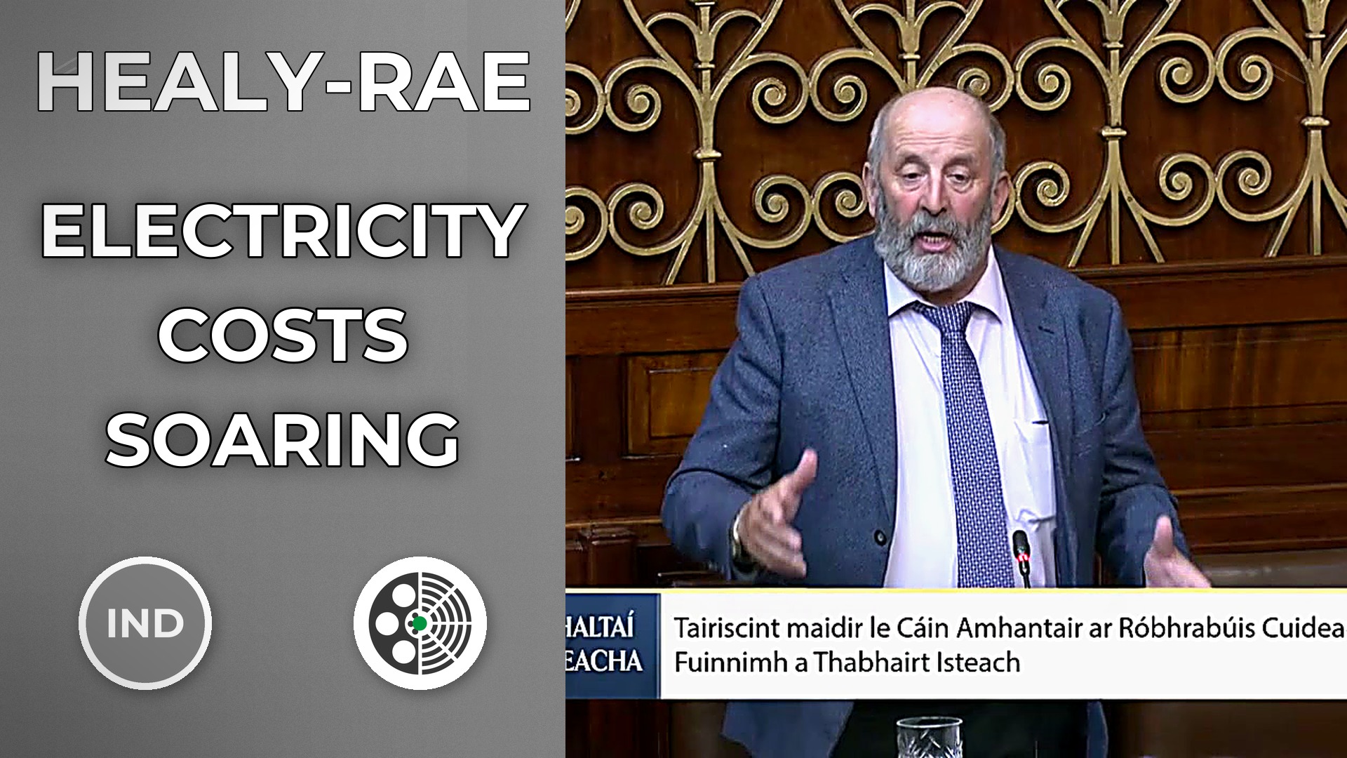 Danny Healy-Rae challenges electricity costs and regulation