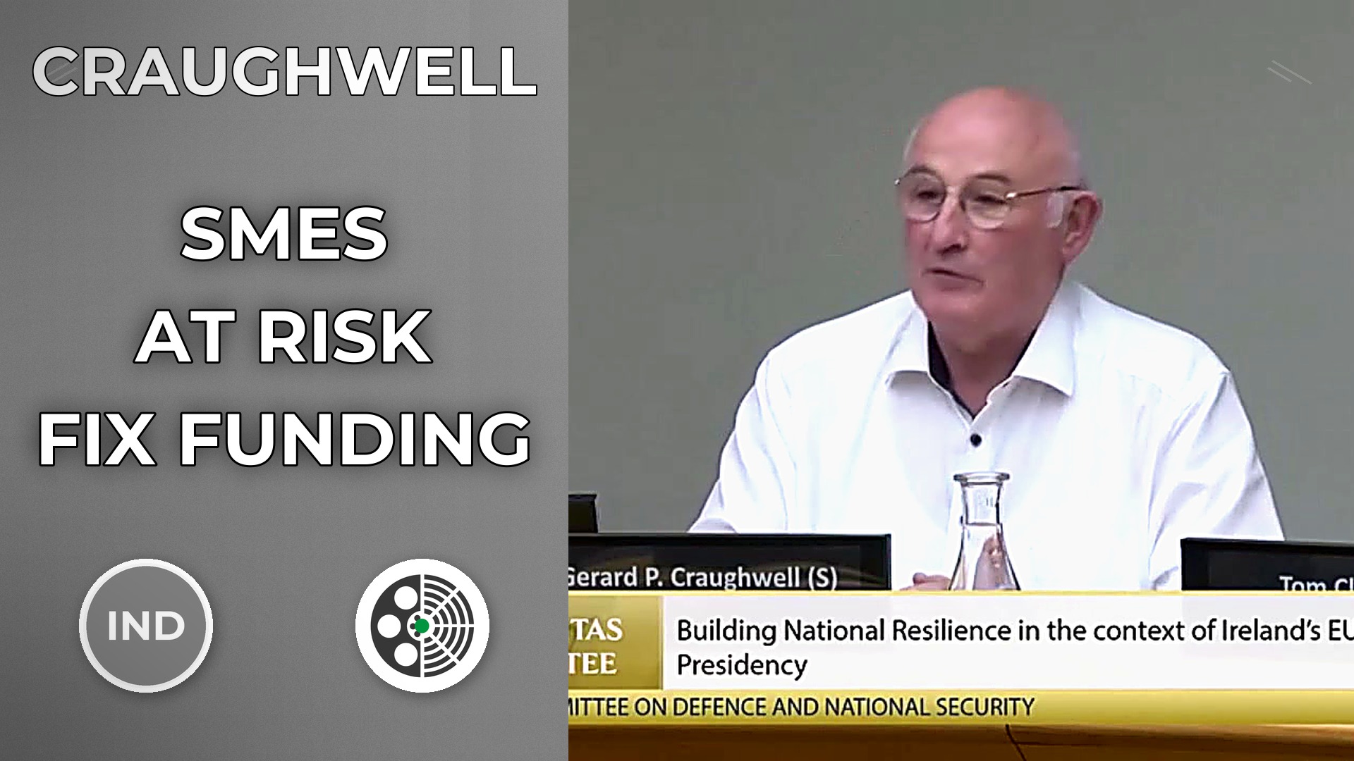 Gerard P. Craughwell presses cyber chief on SME support