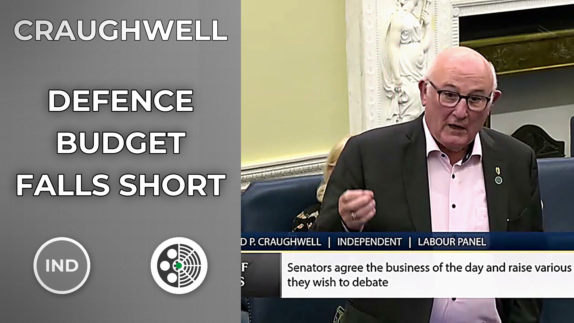Gerard P. Craughwell says Ireland is underfunding defence