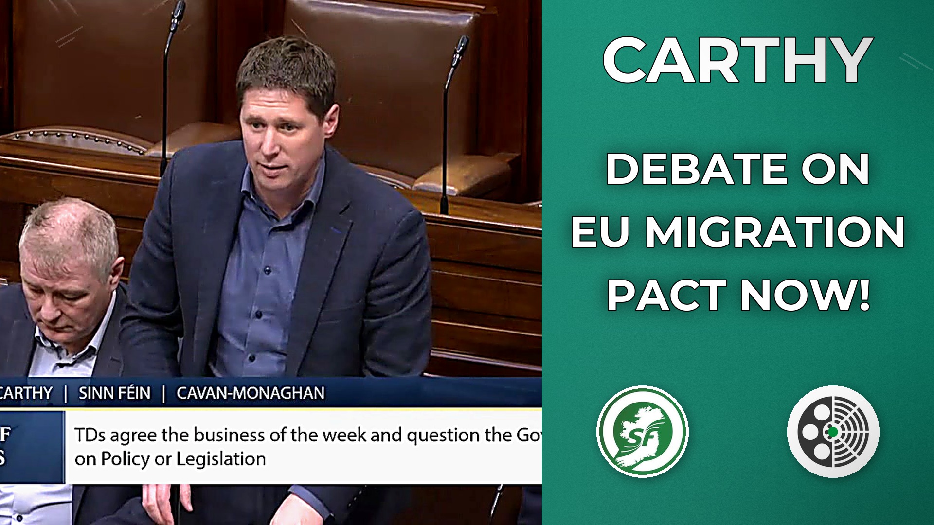 Matt Carthy demands Dáil debate on EU migration pact