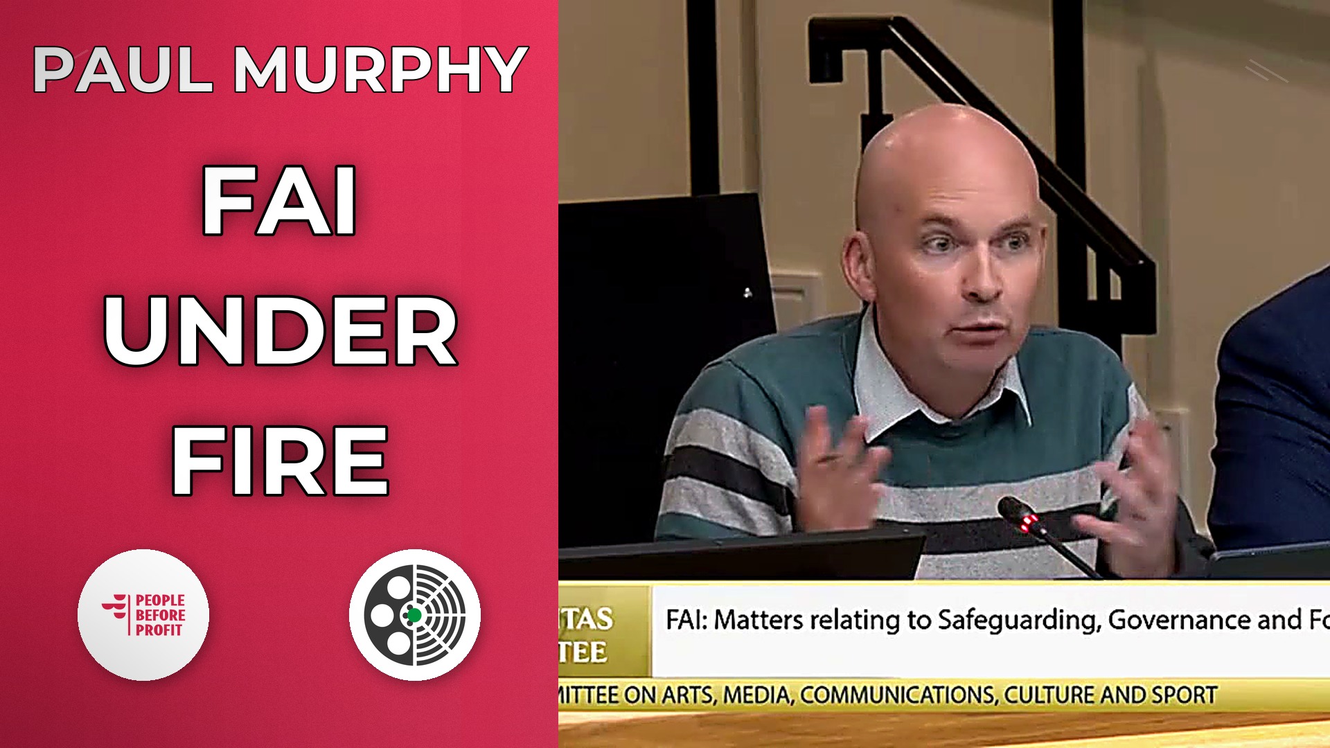Paul Murphy challenges FAI over its wording on Gaza