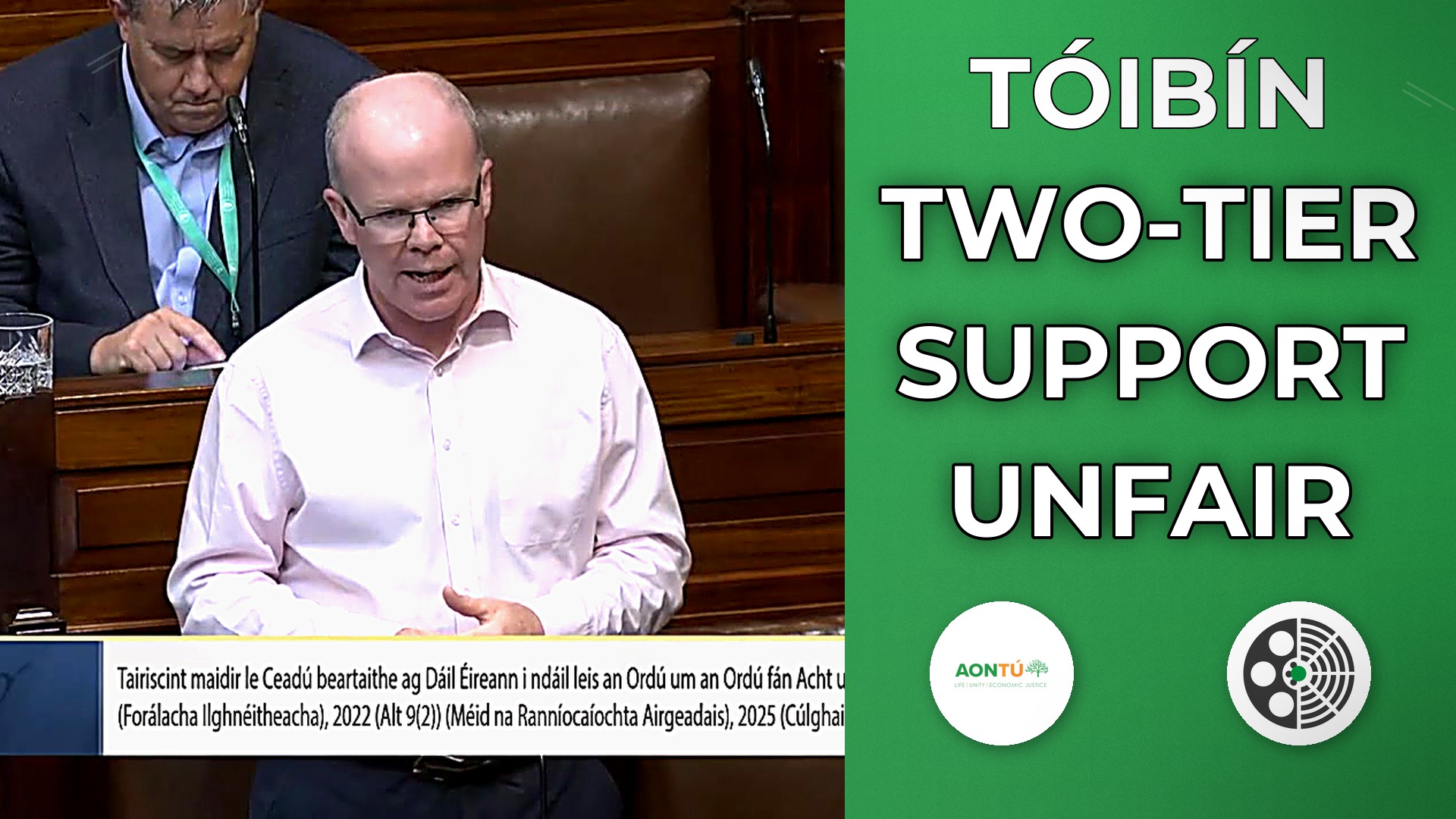 Peadar Tóibín: Calls Out Two-Tier Ukraine Support Scheme