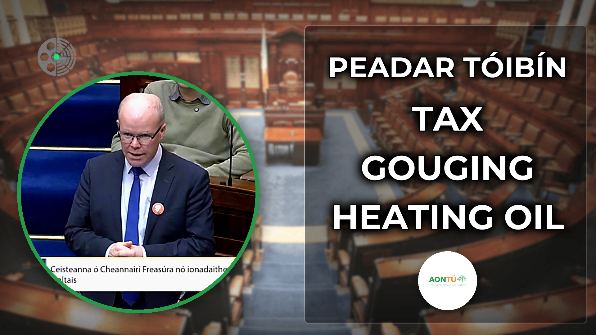 Peadar Tóibín: Calls Out Tax Gouging as Oil Soars