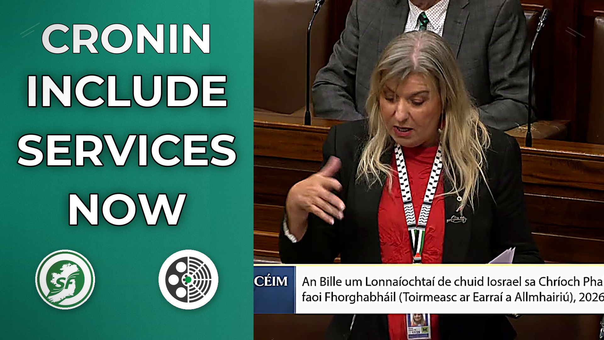 Réada Cronin: Include Services in Occupied Territories Bill