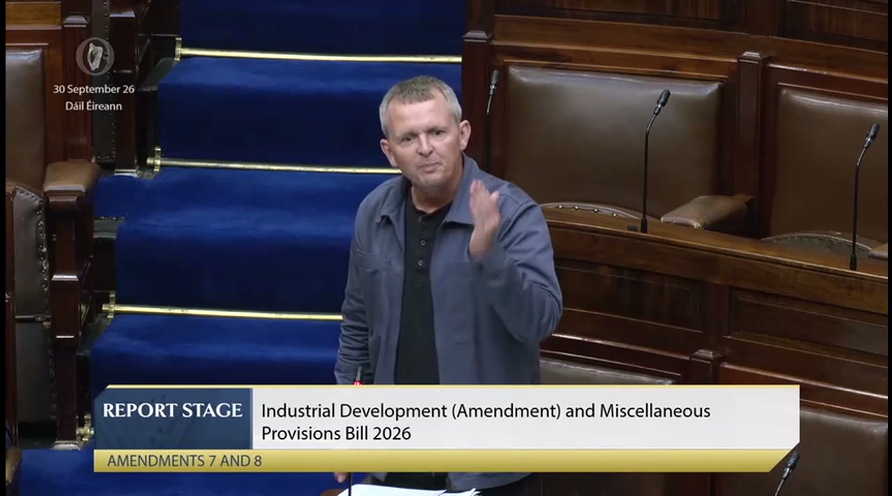 Richard Boyd Barrett — moment from remarks: Richard Boyd Barrett Challenges Dual-Use Export Changes (30.09.2026)