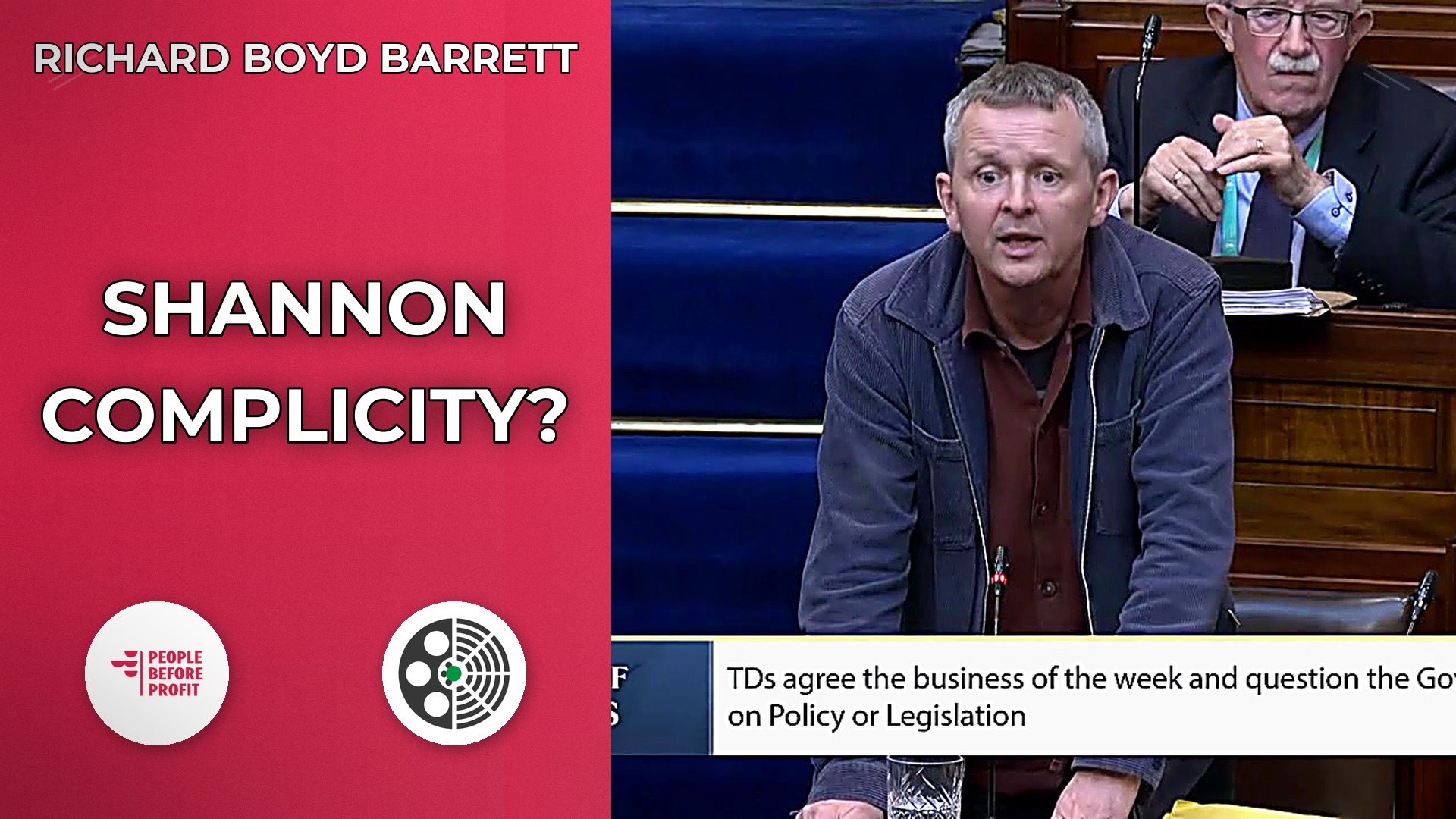 Richard Boyd Barrett Confronts Taoiseach on Shannon & Gaza