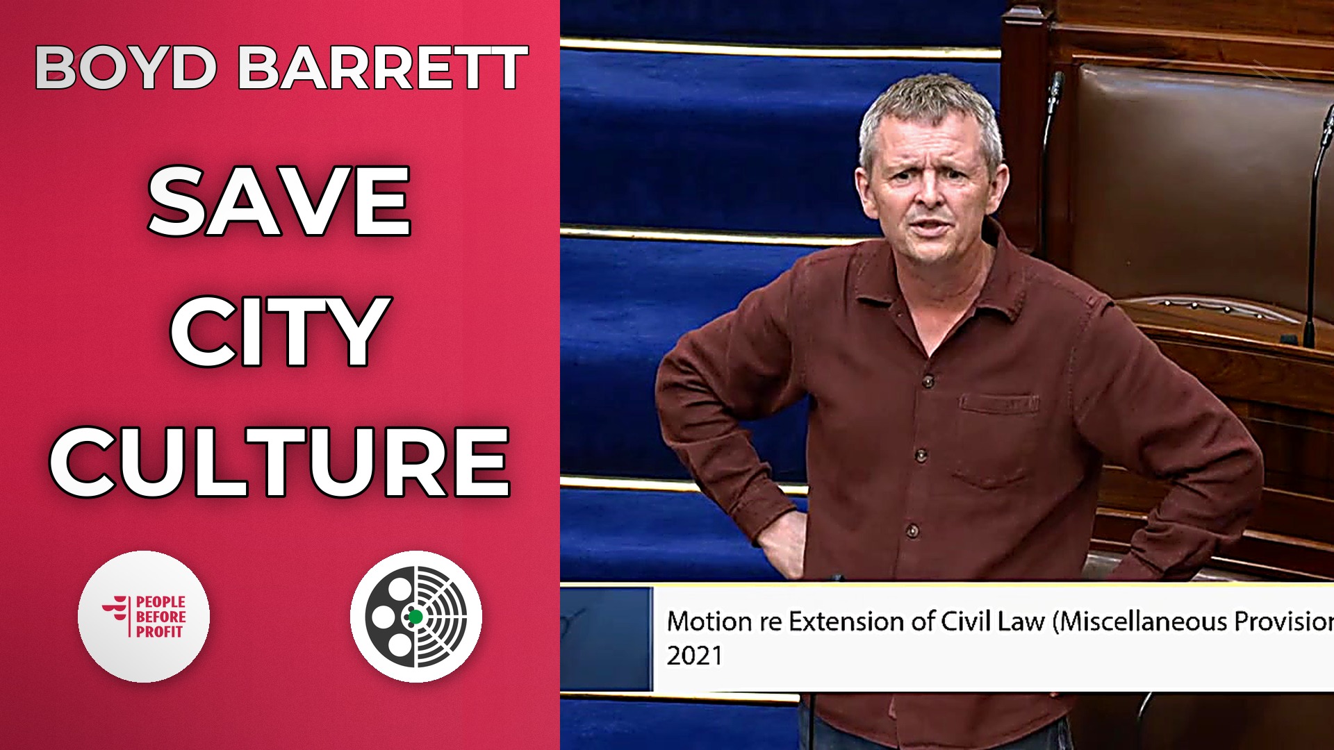 Richard Boyd Barrett: Urges Government to Save City Cultural Spaces
