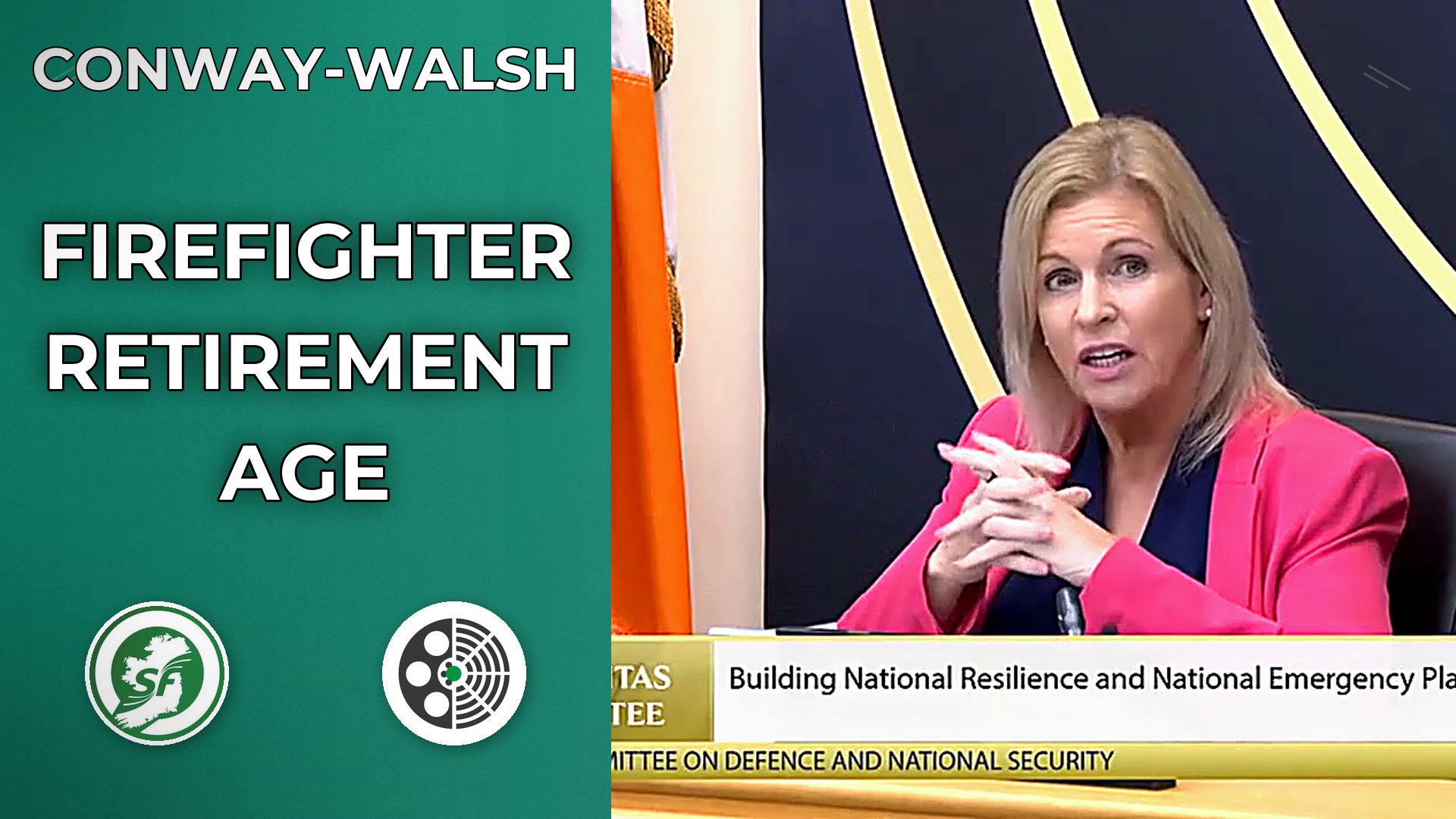 Rose Conway-Walsh Questions Firefighter Retirement Age