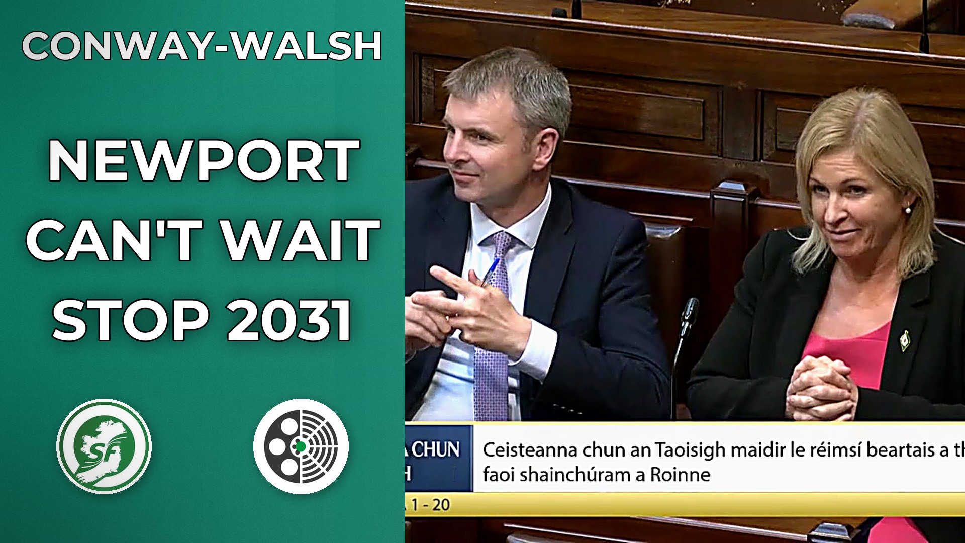 Rose Conway-Walsh: Newport Can't Wait - 2031 Delay Unacceptable