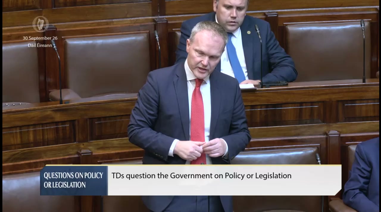 Séamus McGrath — moment from remarks: Séamus McGrath urges protection of Cork Domino midwifery service (30.09.2026)
